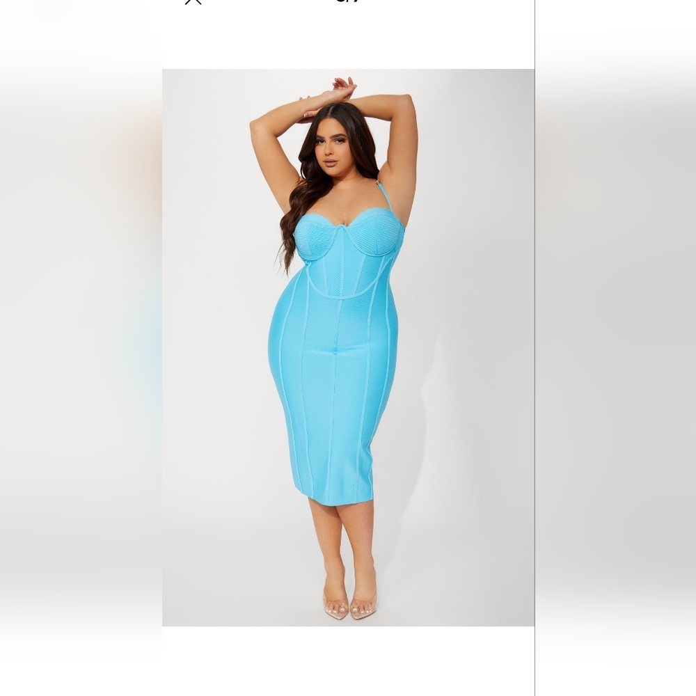 Aqua Bodycon dress